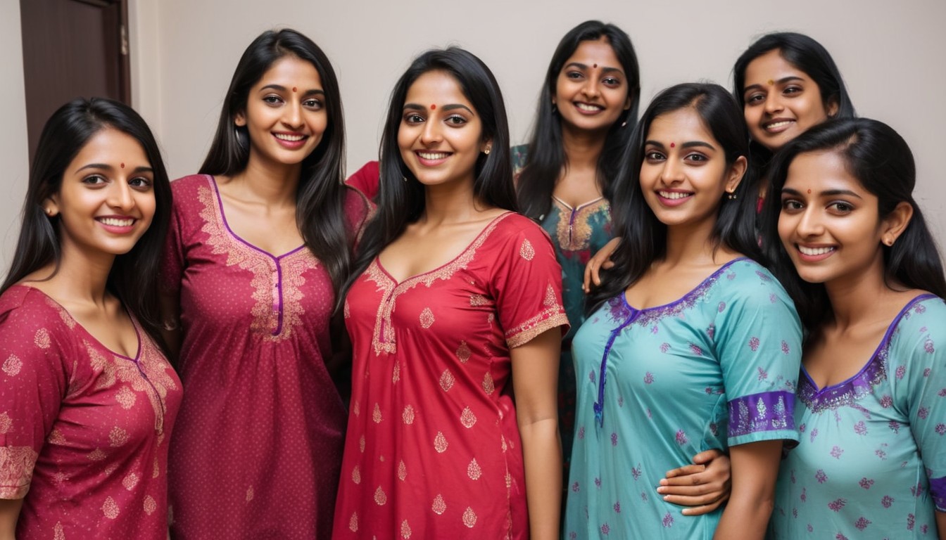 group og woman wearing nighty from kamatchi garments erode